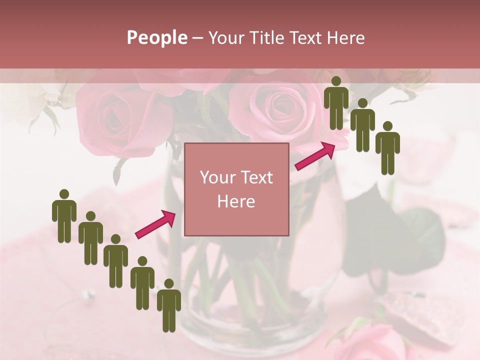 Arrangement Nobody Heart PowerPoint Template