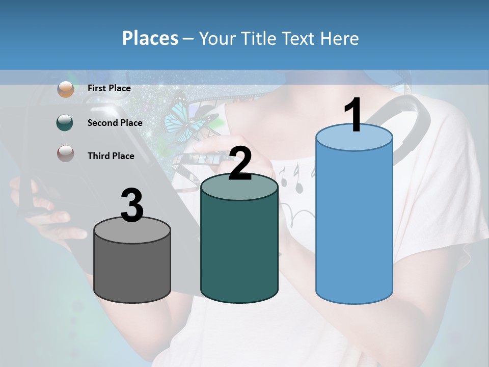 Music Advertisement Woman PowerPoint Template