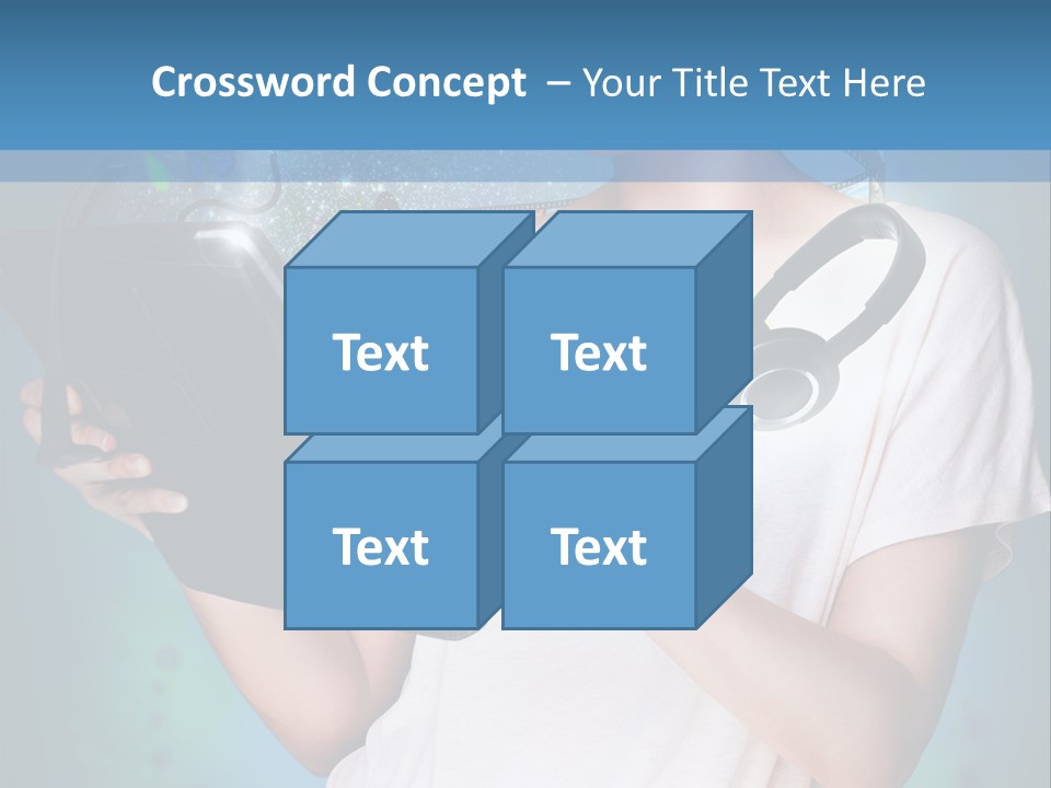 Music Advertisement Woman PowerPoint Template