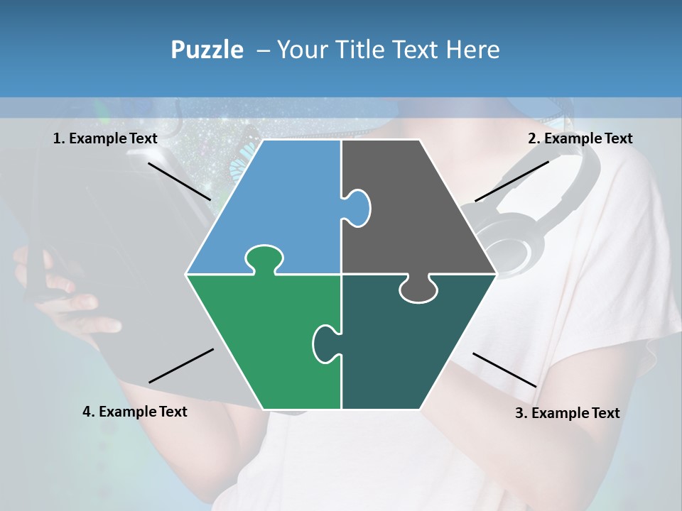 Music Advertisement Woman PowerPoint Template