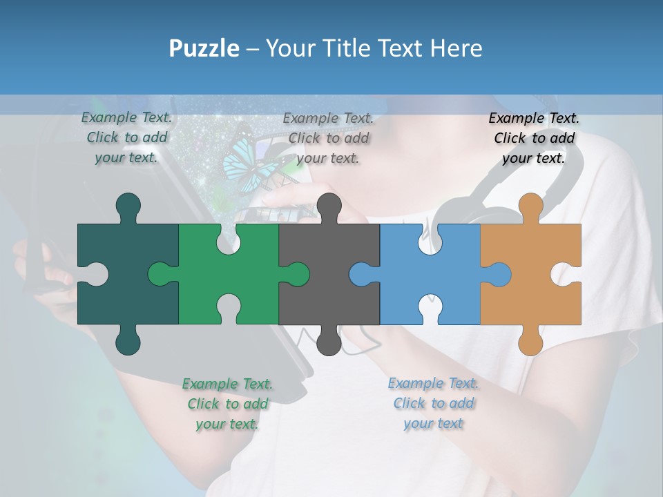 Music Advertisement Woman PowerPoint Template