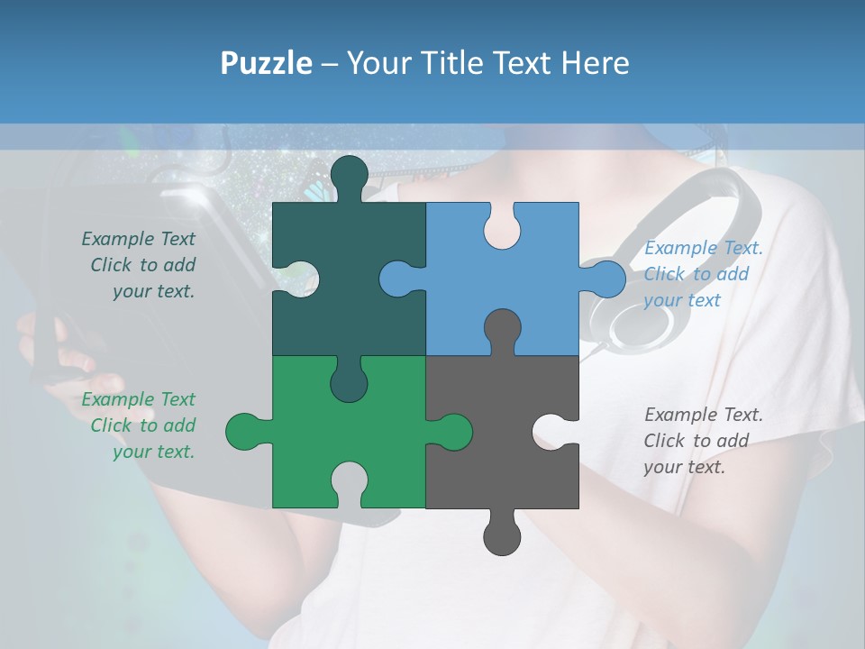 Music Advertisement Woman PowerPoint Template