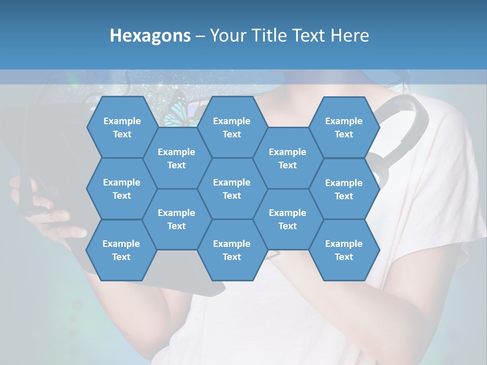 Music Advertisement Woman PowerPoint Template