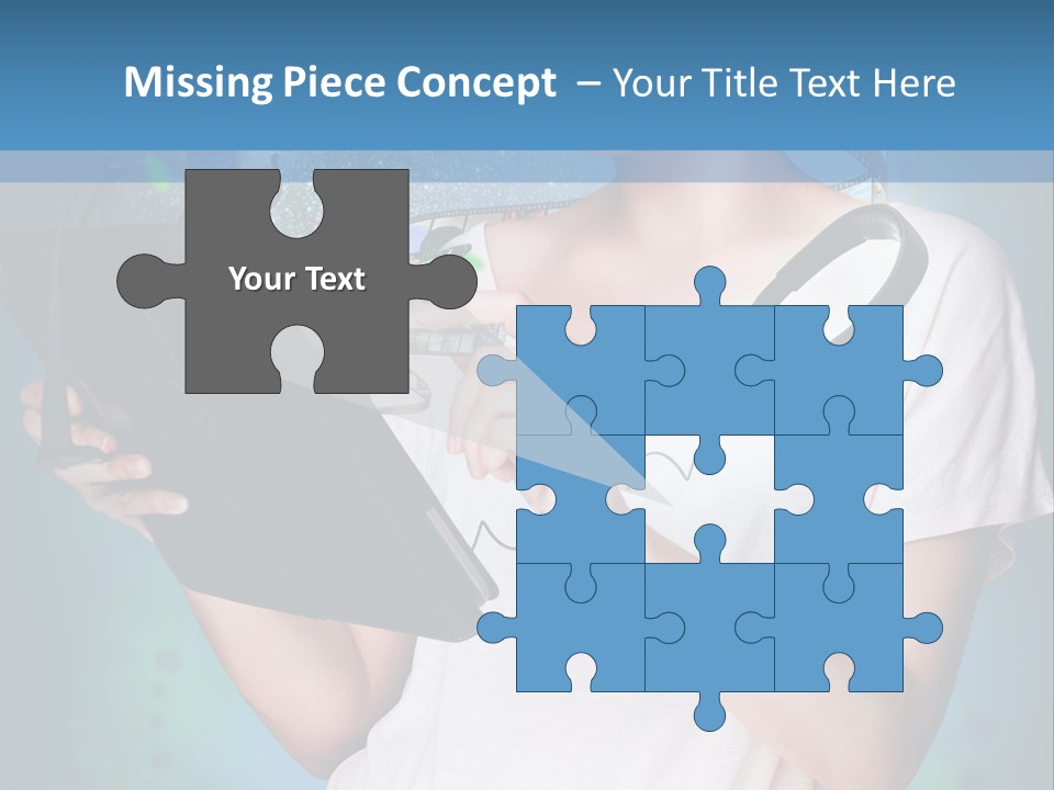 Music Advertisement Woman PowerPoint Template