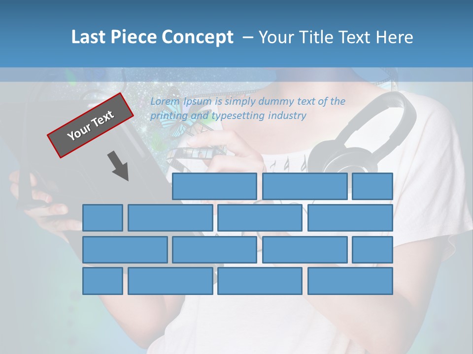 Music Advertisement Woman PowerPoint Template