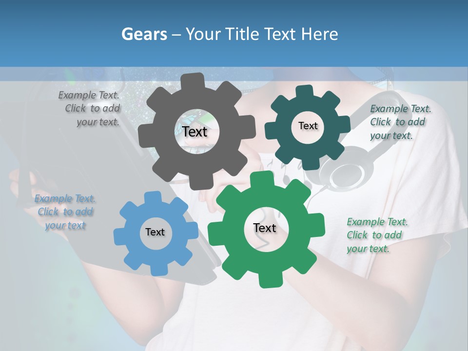 Music Advertisement Woman PowerPoint Template