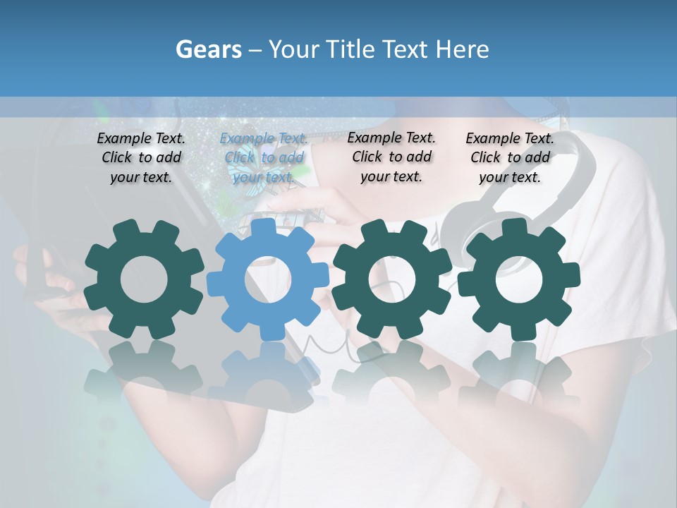 Music Advertisement Woman PowerPoint Template