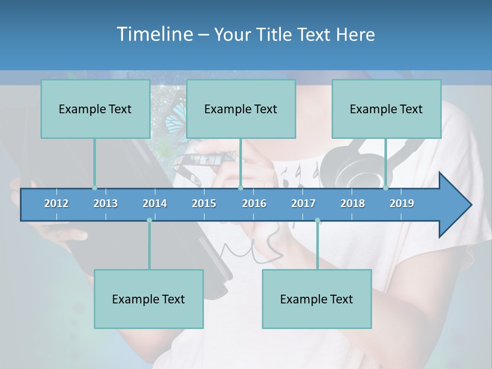 Music Advertisement Woman PowerPoint Template