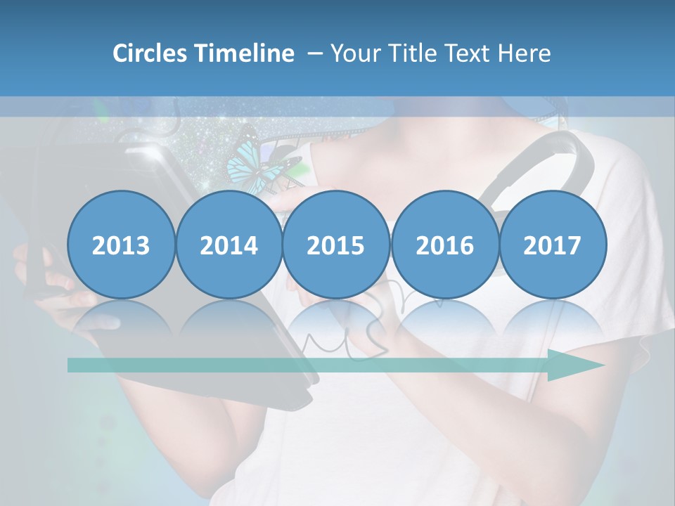 Music Advertisement Woman PowerPoint Template