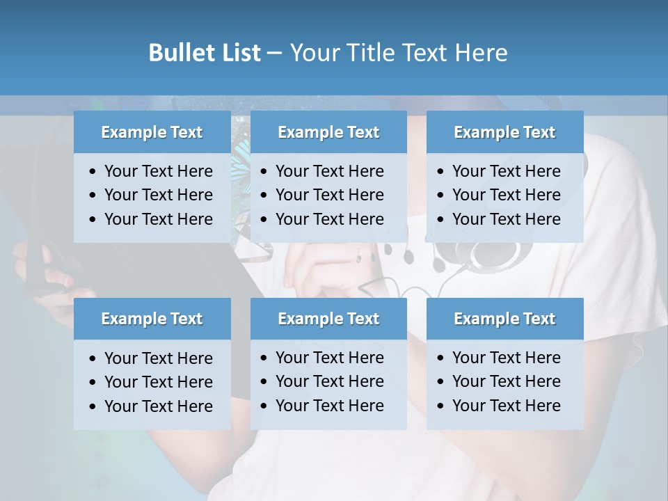 Music Advertisement Woman PowerPoint Template