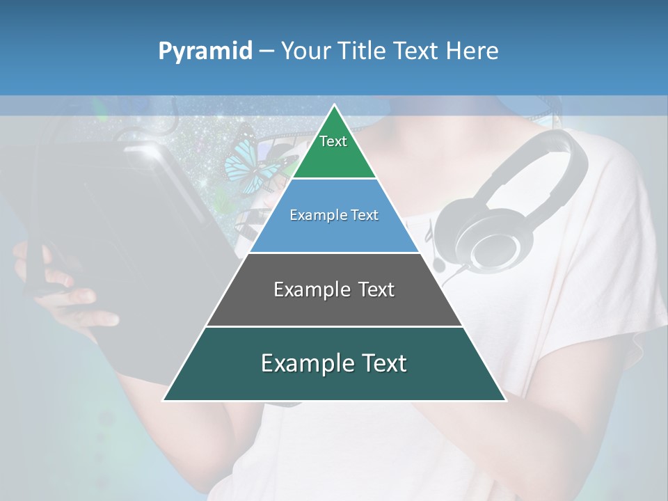 Music Advertisement Woman PowerPoint Template