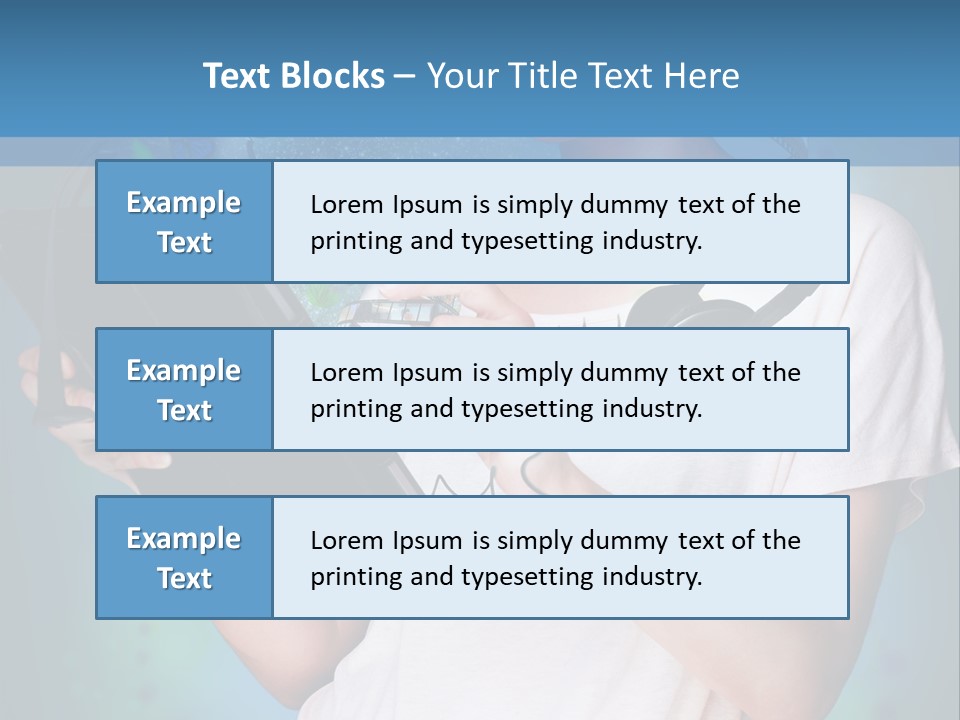 Music Advertisement Woman PowerPoint Template