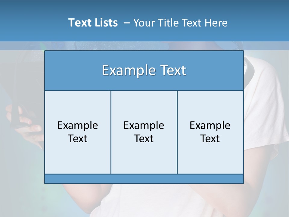 Music Advertisement Woman PowerPoint Template