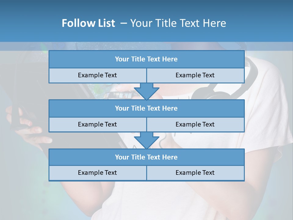 Music Advertisement Woman PowerPoint Template