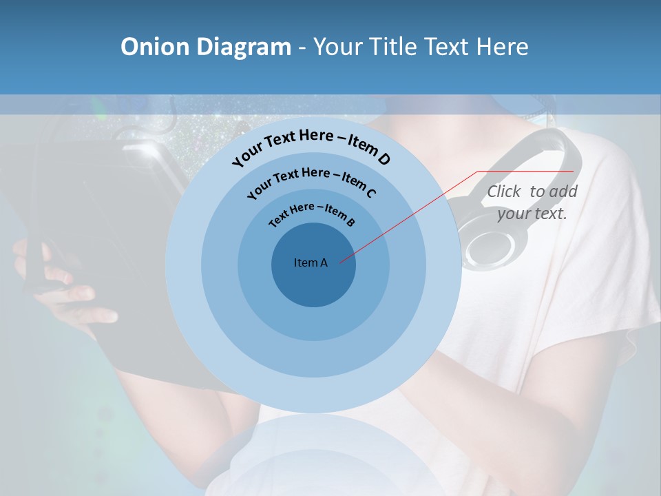 Music Advertisement Woman PowerPoint Template