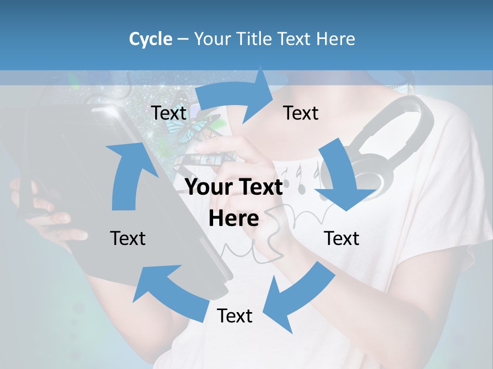 Music Advertisement Woman PowerPoint Template