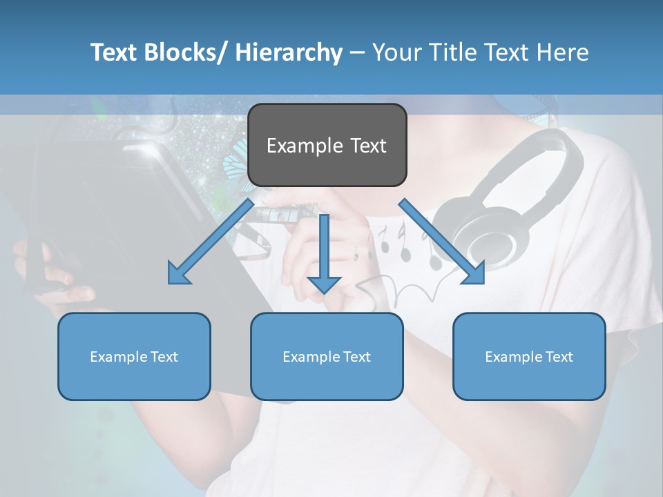 Music Advertisement Woman PowerPoint Template