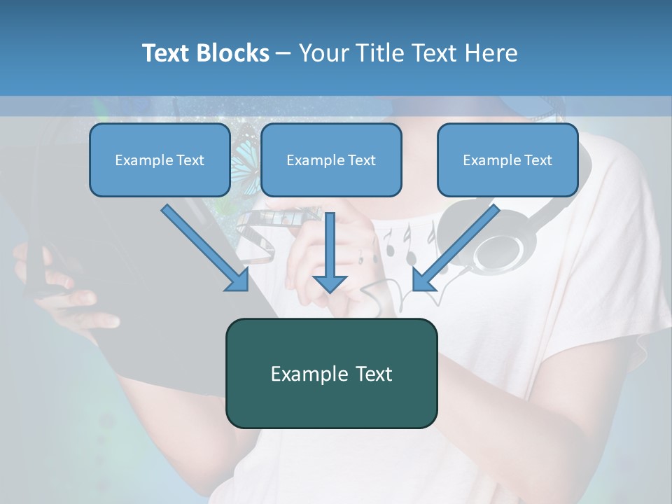 Music Advertisement Woman PowerPoint Template