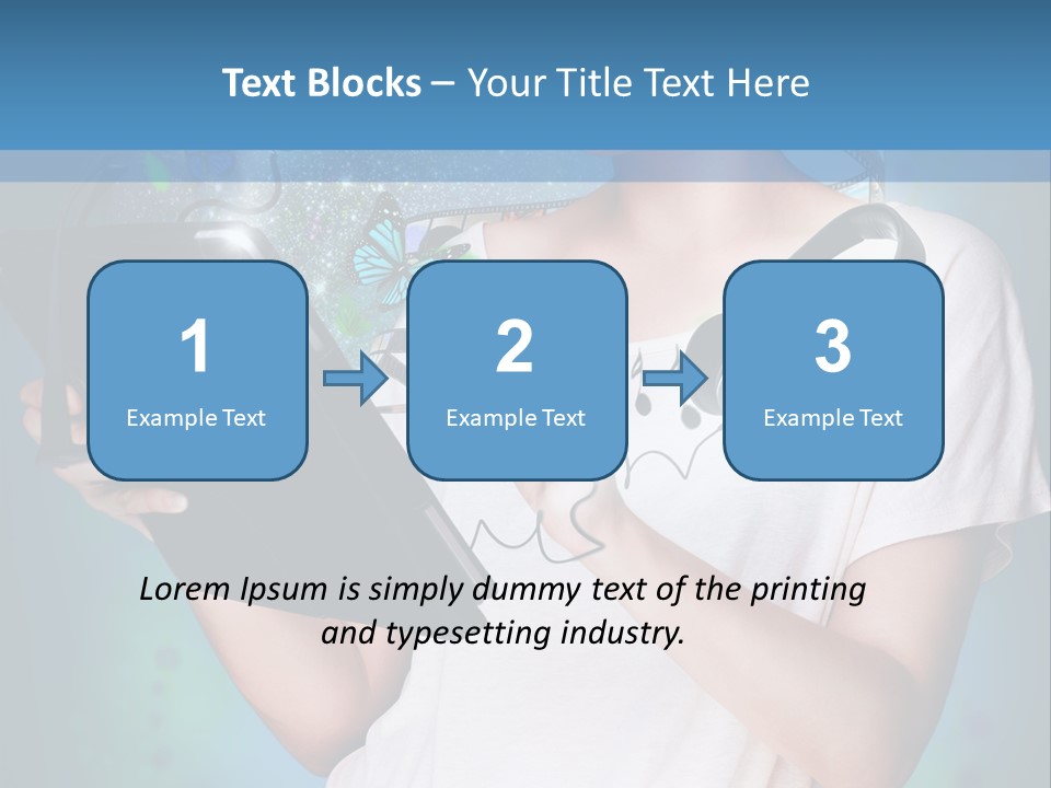 Music Advertisement Woman PowerPoint Template