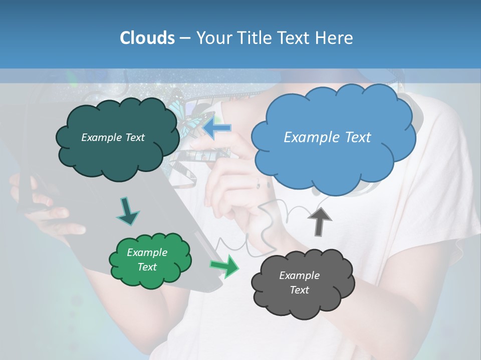 Music Advertisement Woman PowerPoint Template