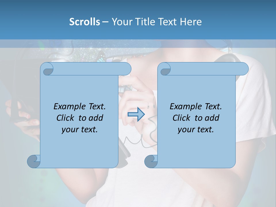 Music Advertisement Woman PowerPoint Template