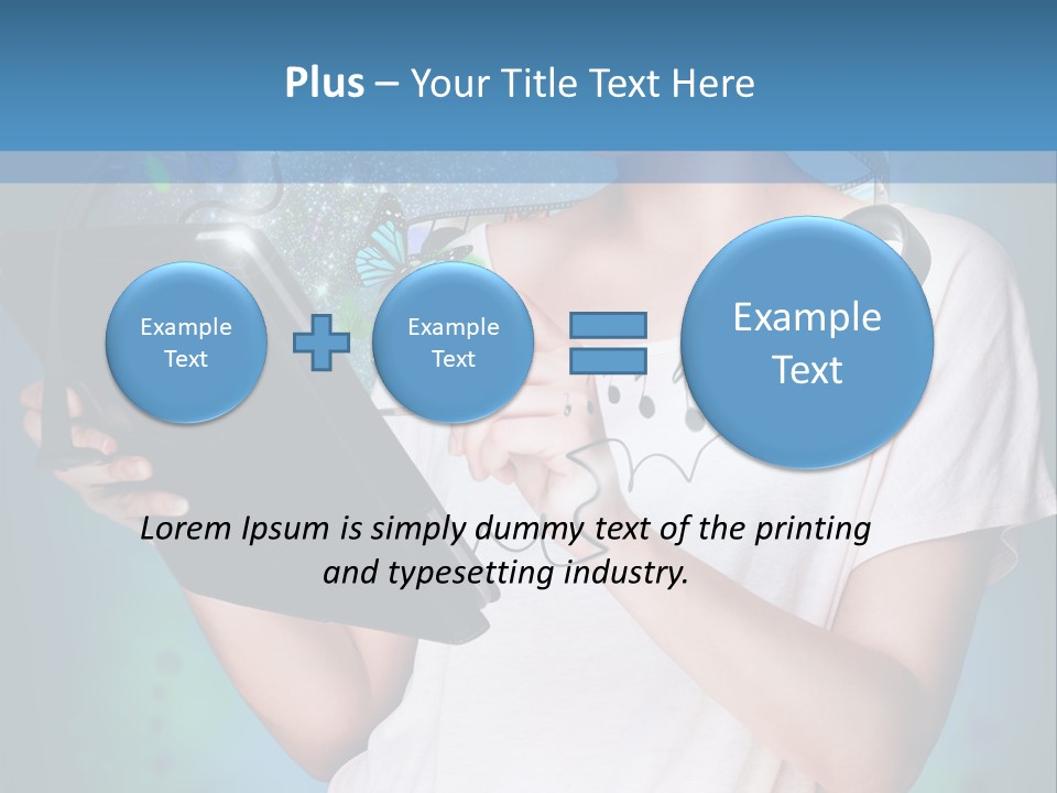 Music Advertisement Woman PowerPoint Template