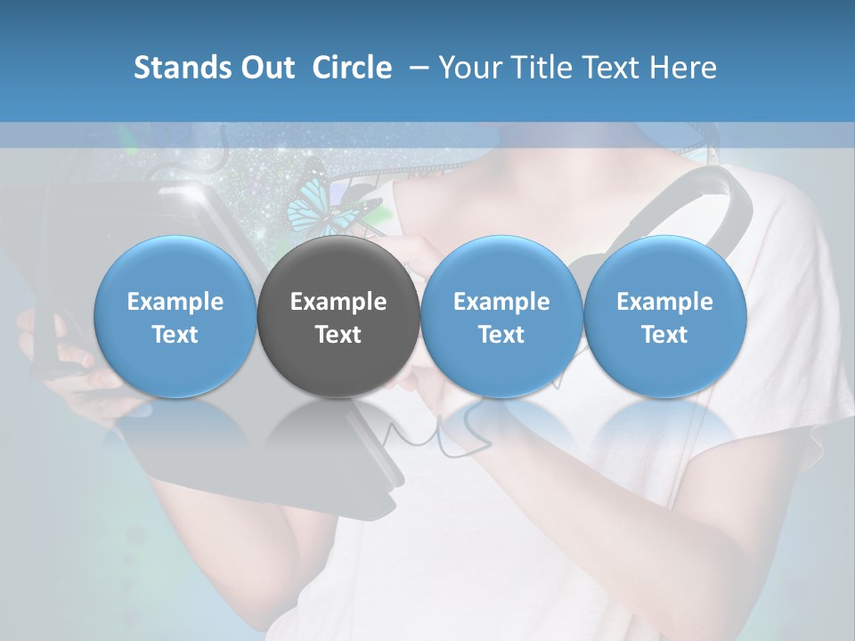 Music Advertisement Woman PowerPoint Template