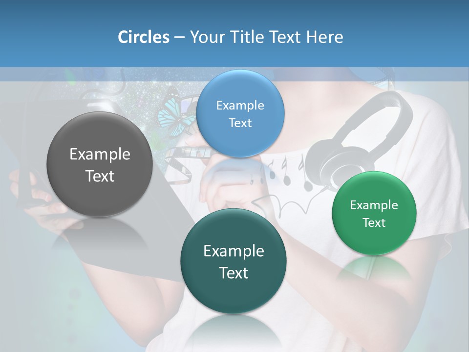 Music Advertisement Woman PowerPoint Template