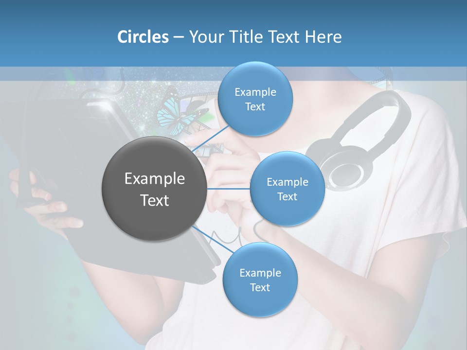 Music Advertisement Woman PowerPoint Template