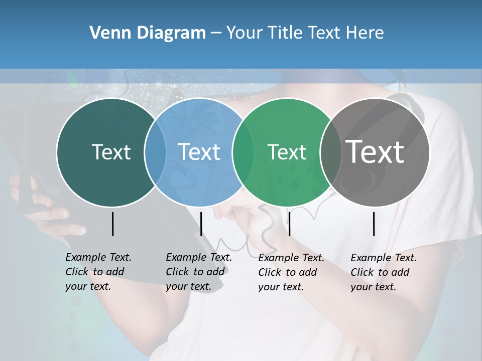 Music Advertisement Woman PowerPoint Template