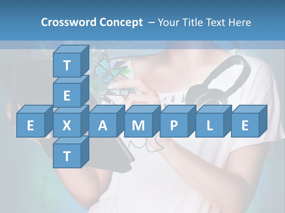 Music Advertisement Woman PowerPoint Template