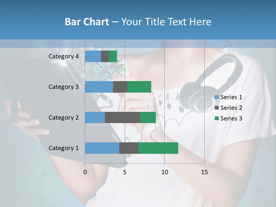 Music Advertisement Woman PowerPoint Template