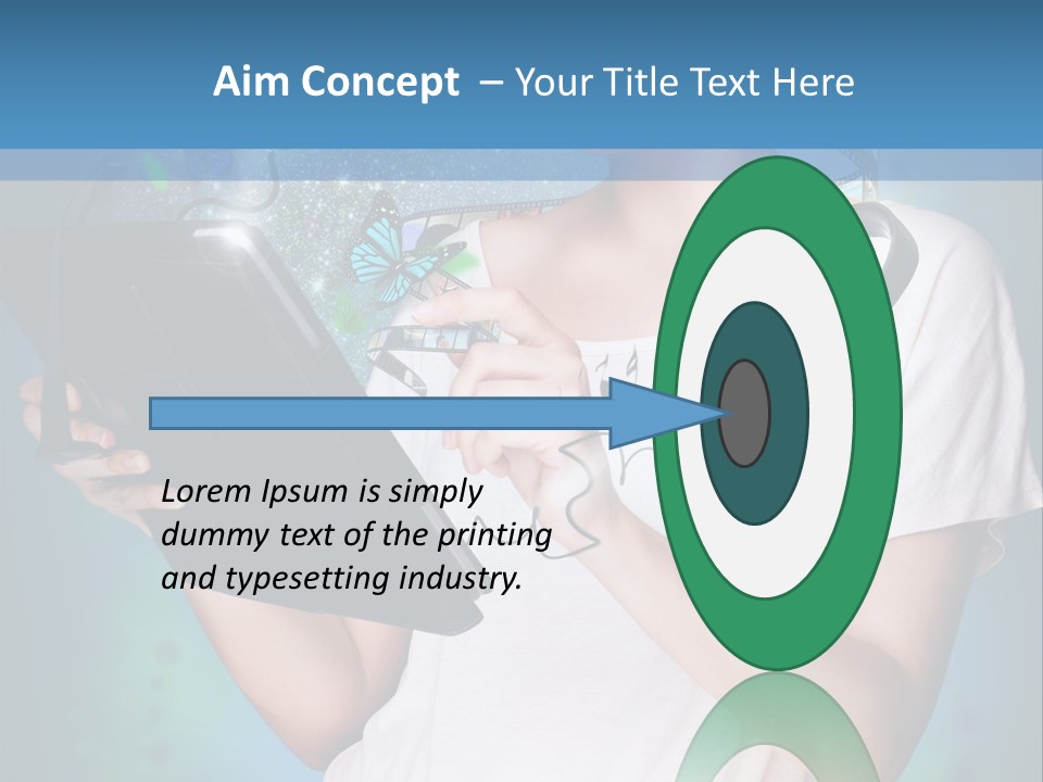 Music Advertisement Woman PowerPoint Template