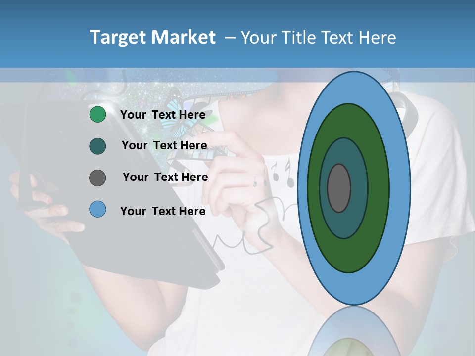 Music Advertisement Woman PowerPoint Template