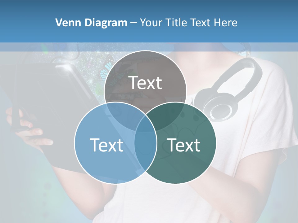 Music Advertisement Woman PowerPoint Template