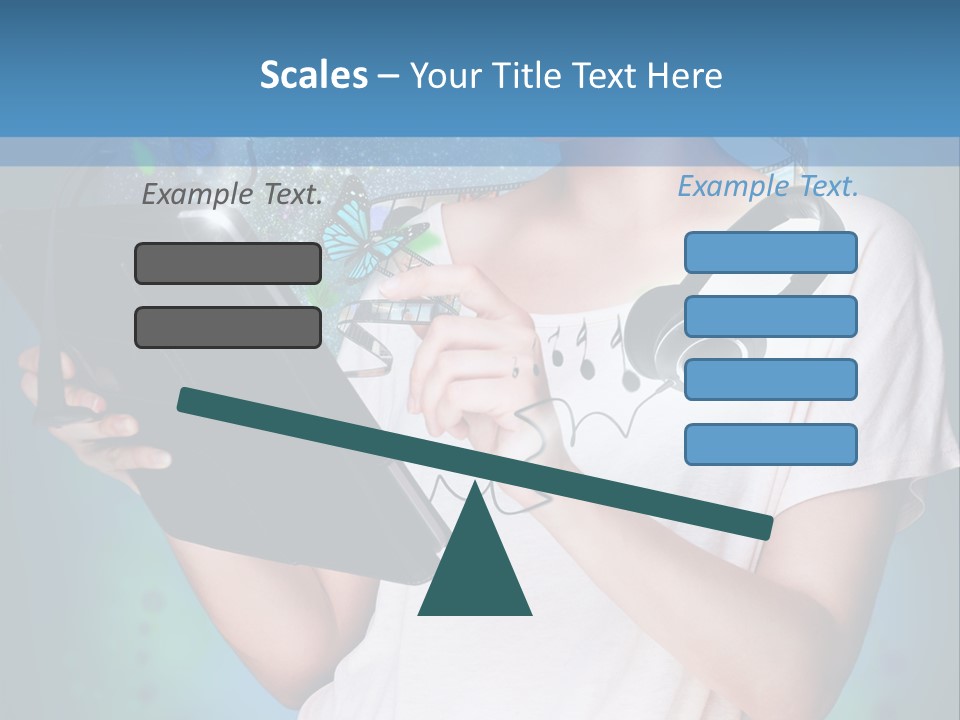 Music Advertisement Woman PowerPoint Template