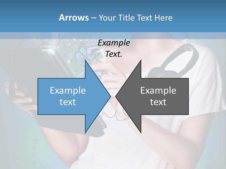 Music Advertisement Woman PowerPoint Template