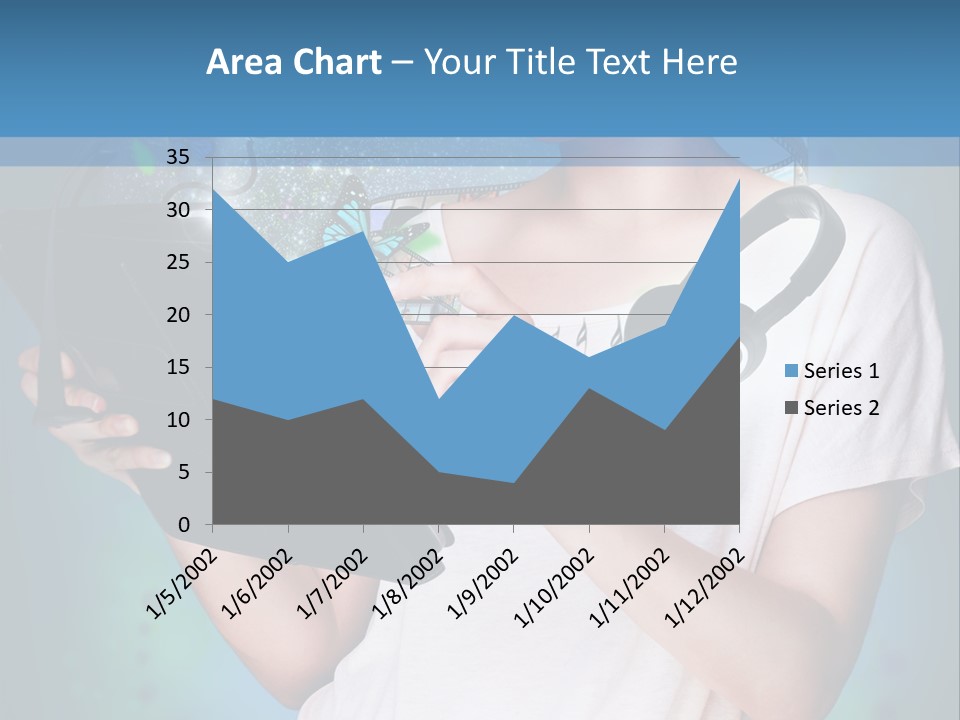 Music Advertisement Woman PowerPoint Template