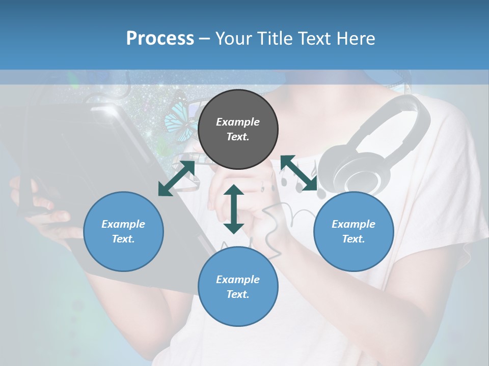 Music Advertisement Woman PowerPoint Template