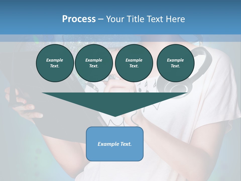 Music Advertisement Woman PowerPoint Template