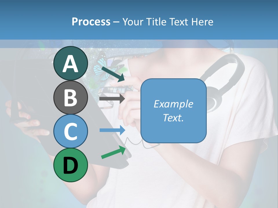 Music Advertisement Woman PowerPoint Template