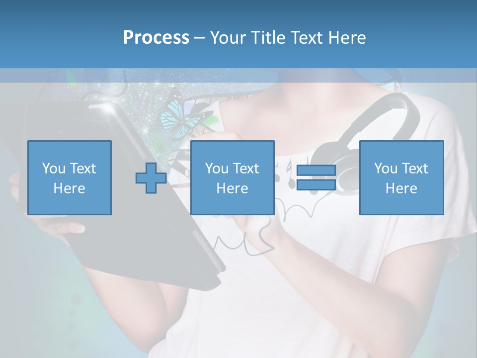 Music Advertisement Woman PowerPoint Template