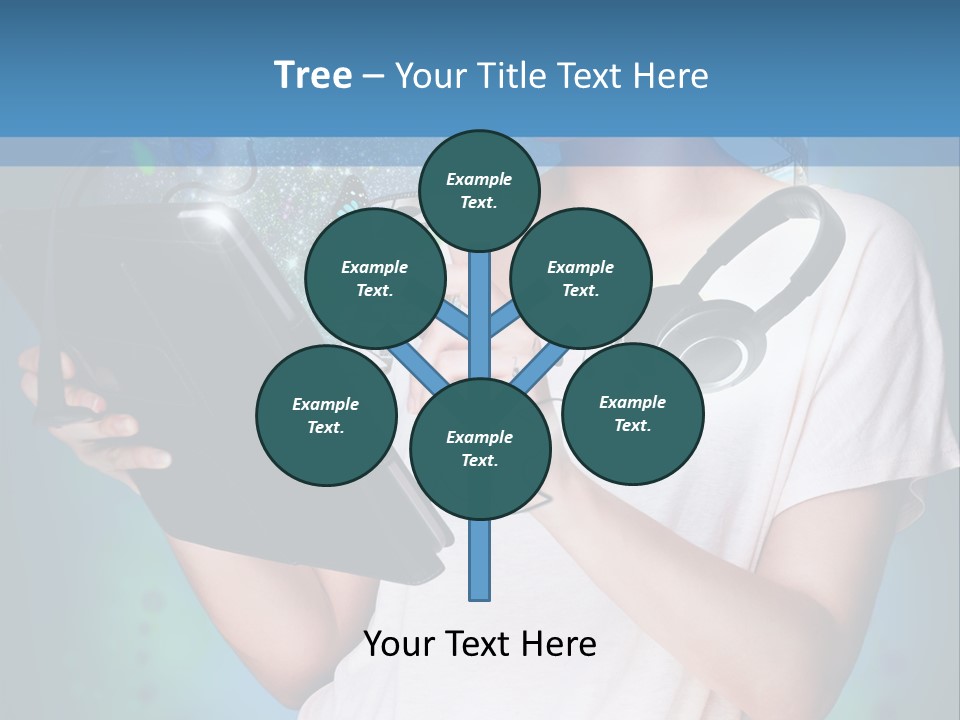 Music Advertisement Woman PowerPoint Template