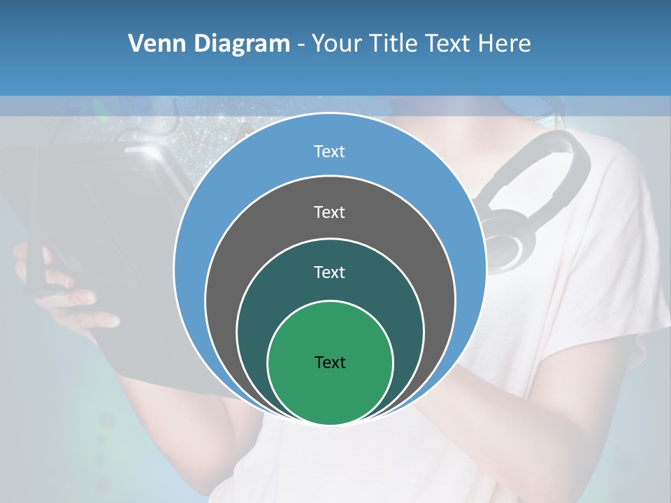 Music Advertisement Woman PowerPoint Template