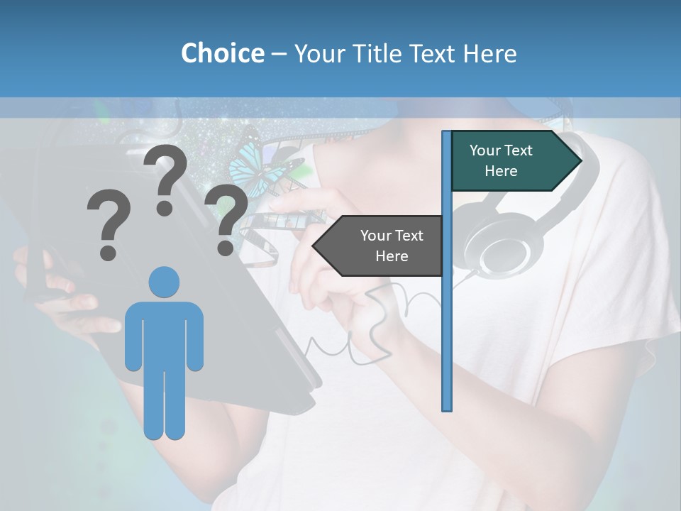 Music Advertisement Woman PowerPoint Template