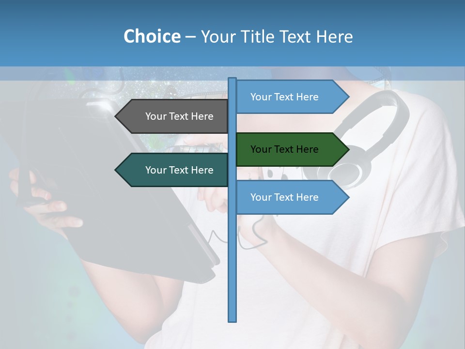 Music Advertisement Woman PowerPoint Template