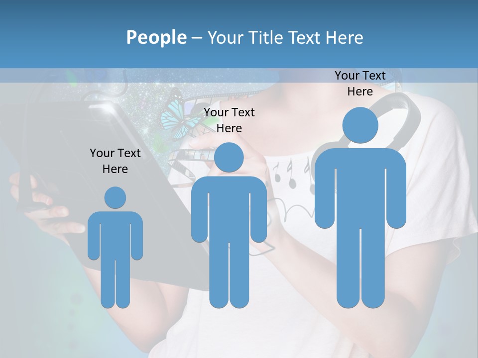 Music Advertisement Woman PowerPoint Template