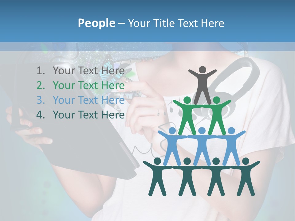 Music Advertisement Woman PowerPoint Template