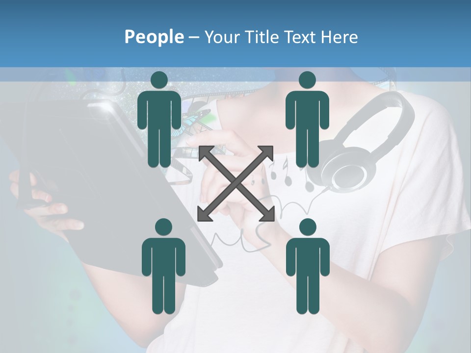 Music Advertisement Woman PowerPoint Template