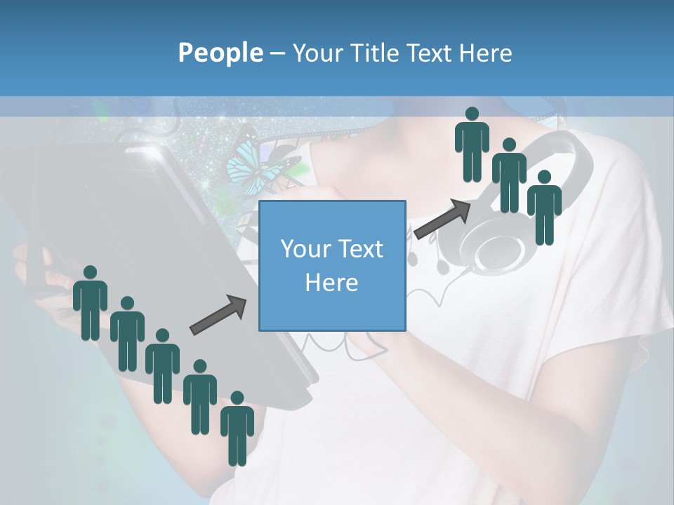 Music Advertisement Woman PowerPoint Template